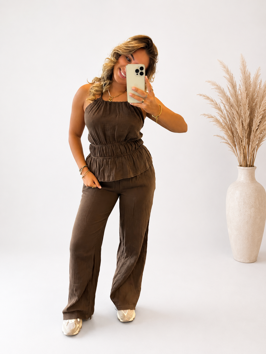 Juna hydrofiel co-ord set - Brown