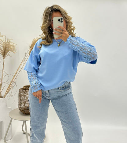 Marit top blauw