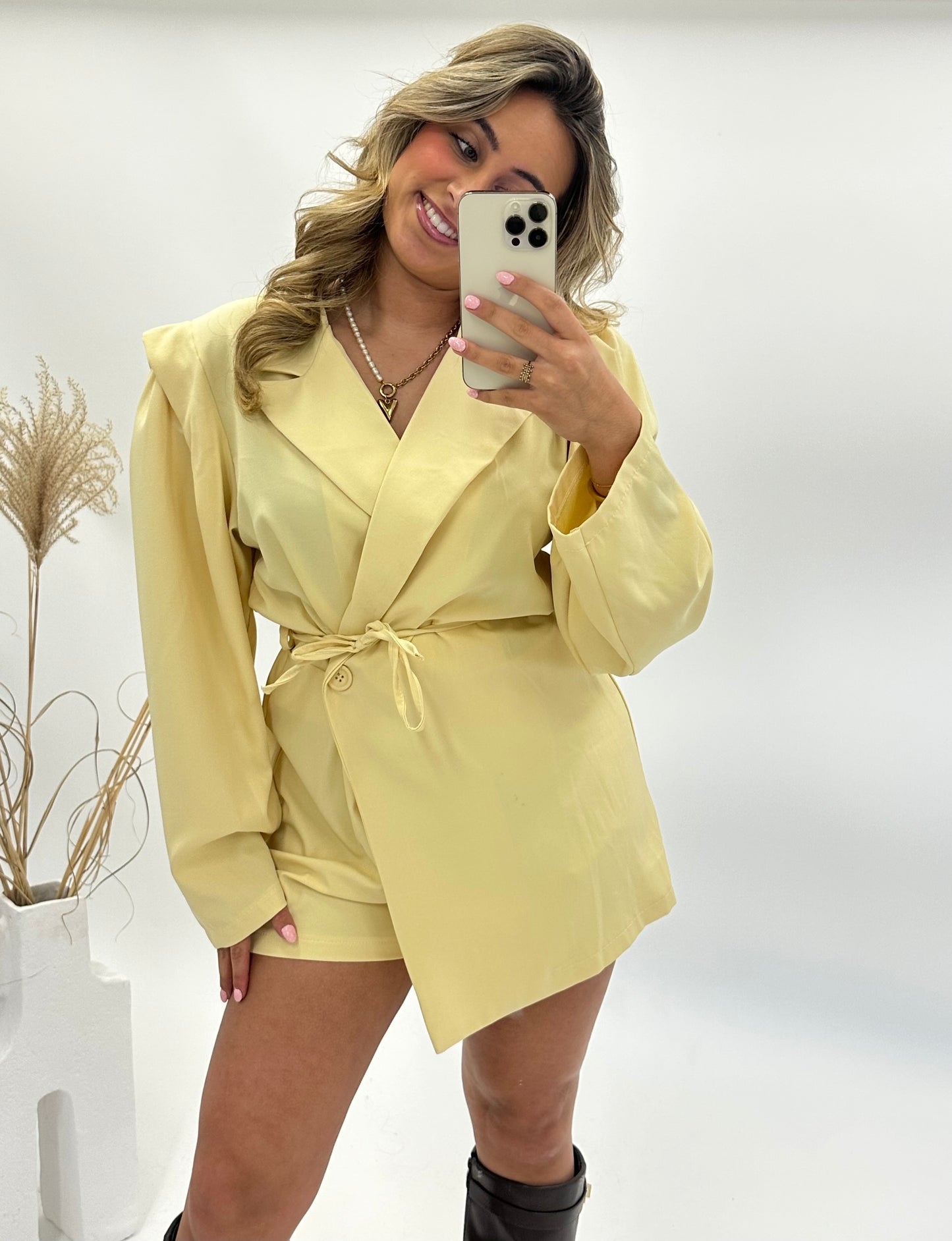 Daisy blazerjurkje geel