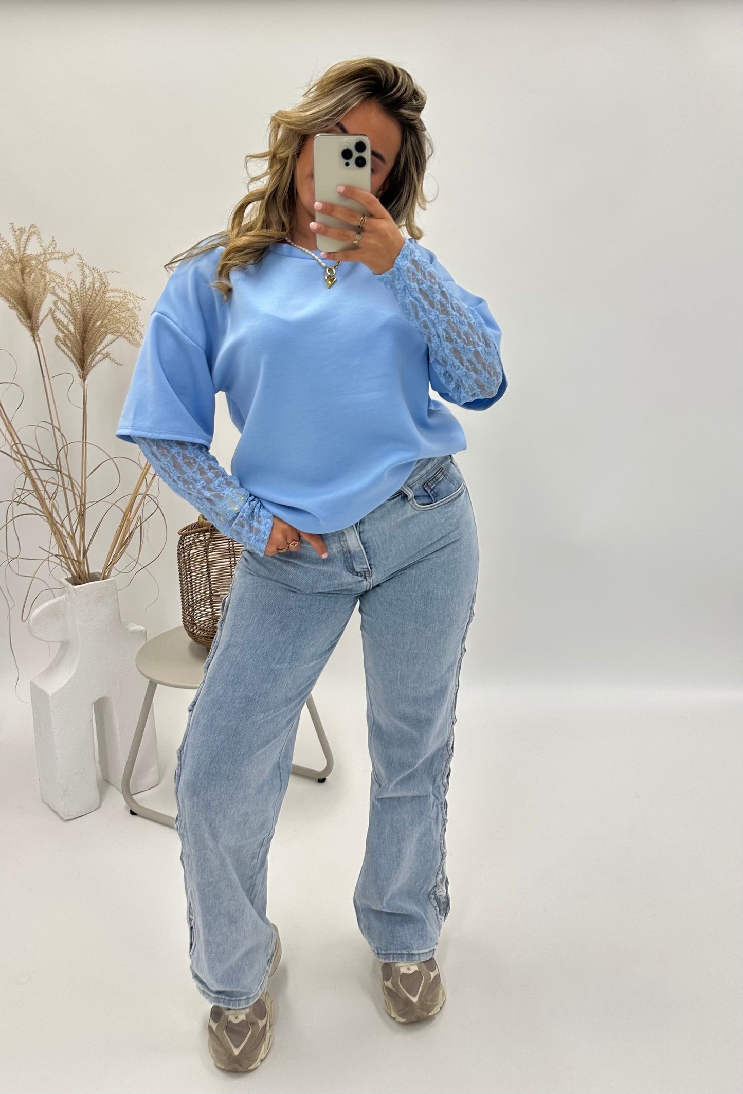 Marit top blauw