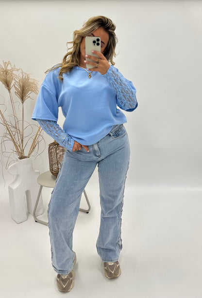 Marit top blauw