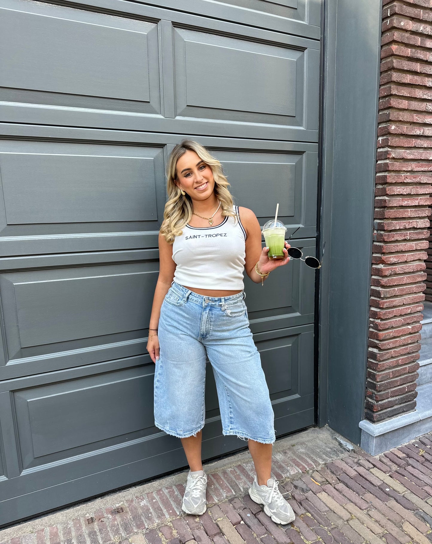 Pien Saint Tropez Knit Top - Navy/White