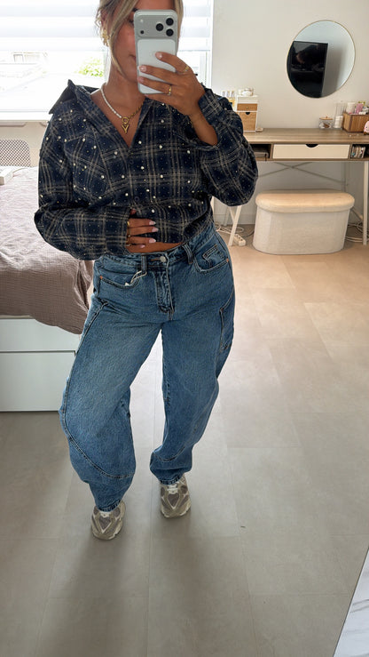 Mila Balloon Jeans - BLUE
