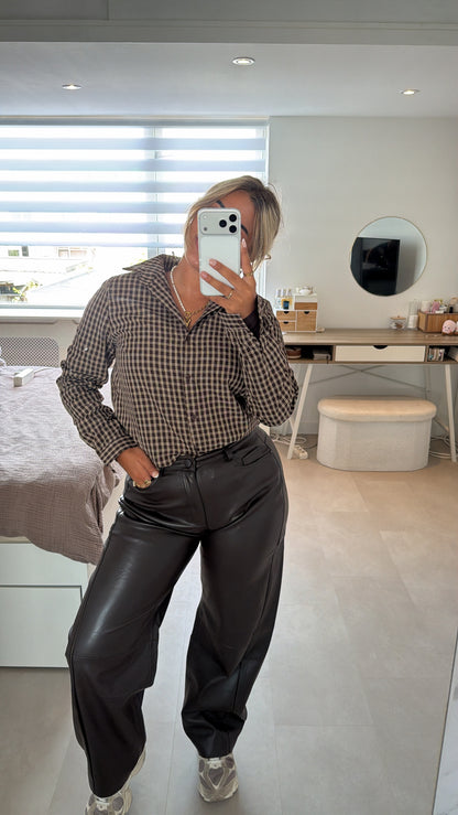 Luna Leather Balloon - BROWN