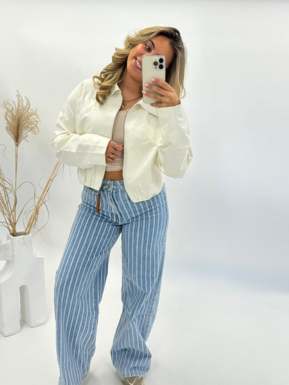 Dena bomber jasje beige/bruin