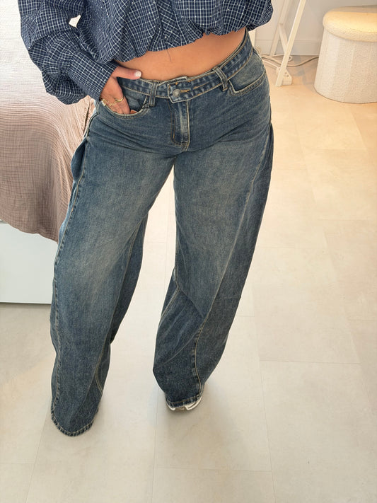 Fenna jeans balloon jeans - DARK BLUE