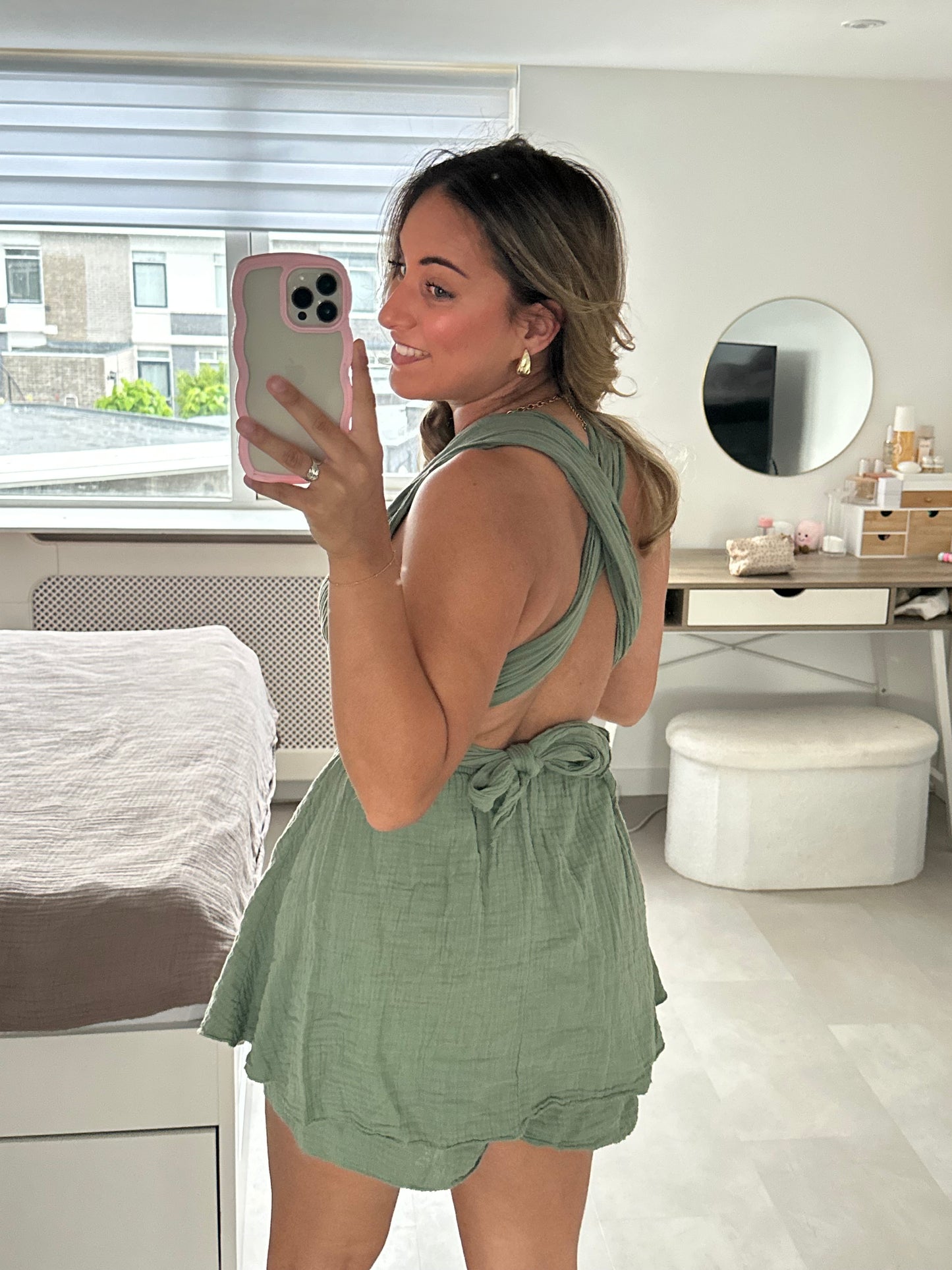 Lizzy jumpsuit jurkje hydrofiel - Green