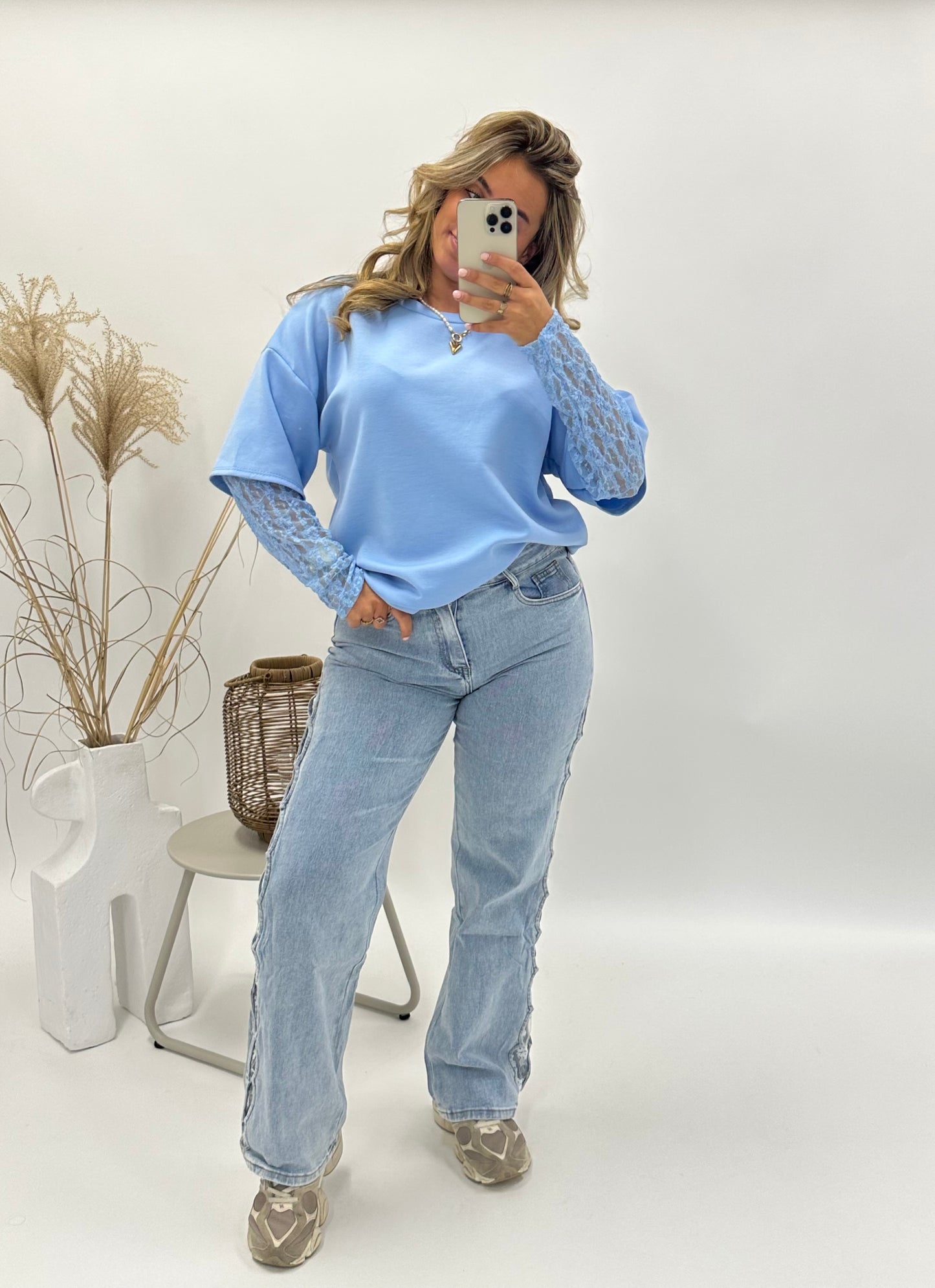 Marit top blauw