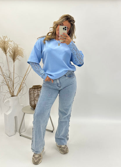 Marit top blauw