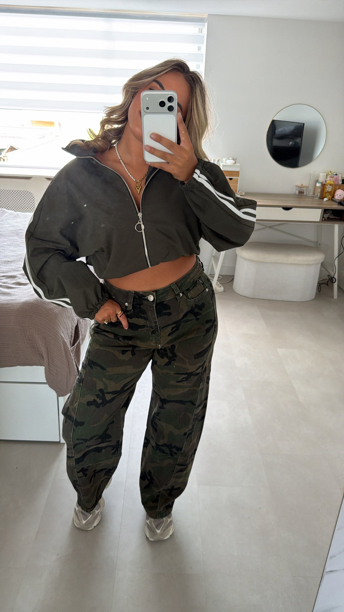 Sarah camo balloon jeans - GREEN