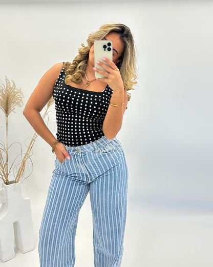 Jola studs body zwart