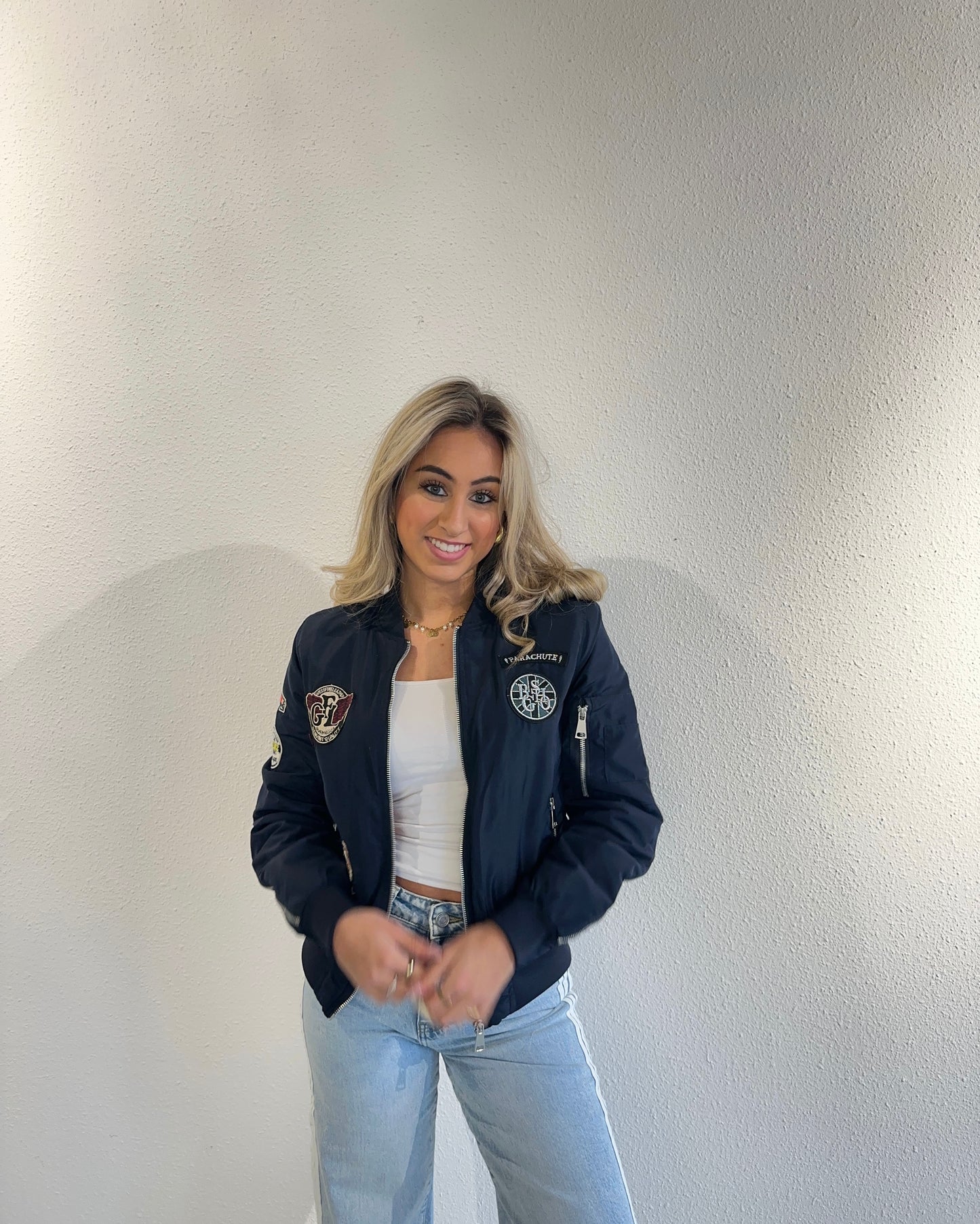 BOMBER JACK JESSIE - BLAUW