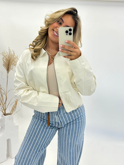 Dena bomber jasje beige/bruin