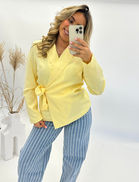Nora blazer jasje overslag geel