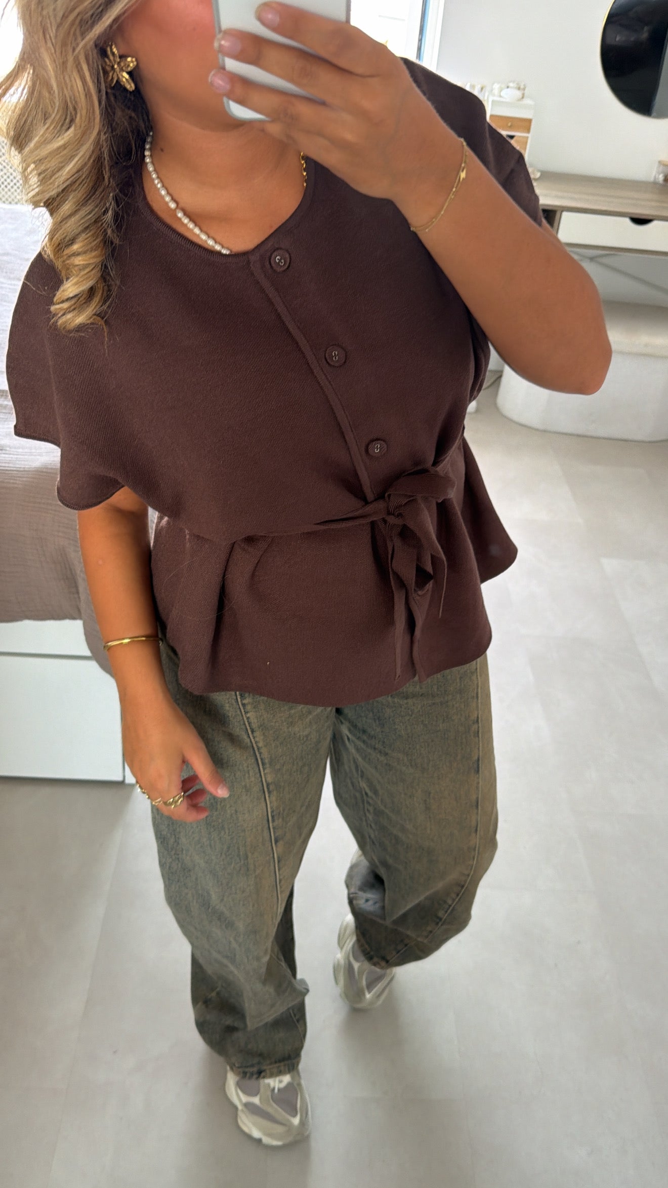Nina overslag top- BROWN