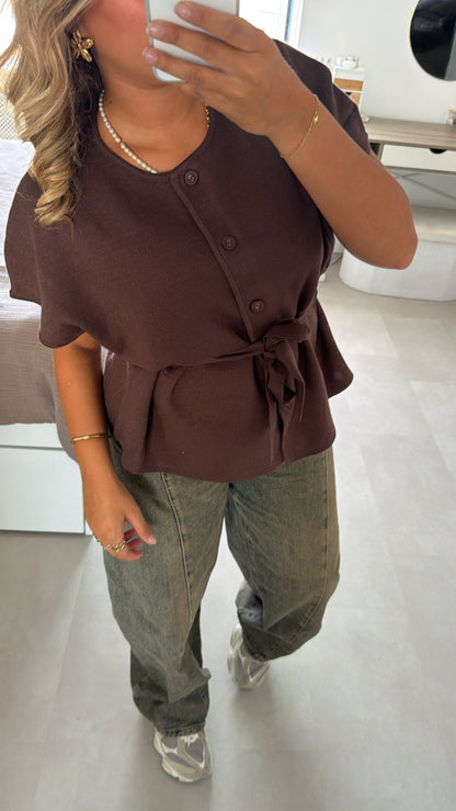 Nina overslag top- BROWN