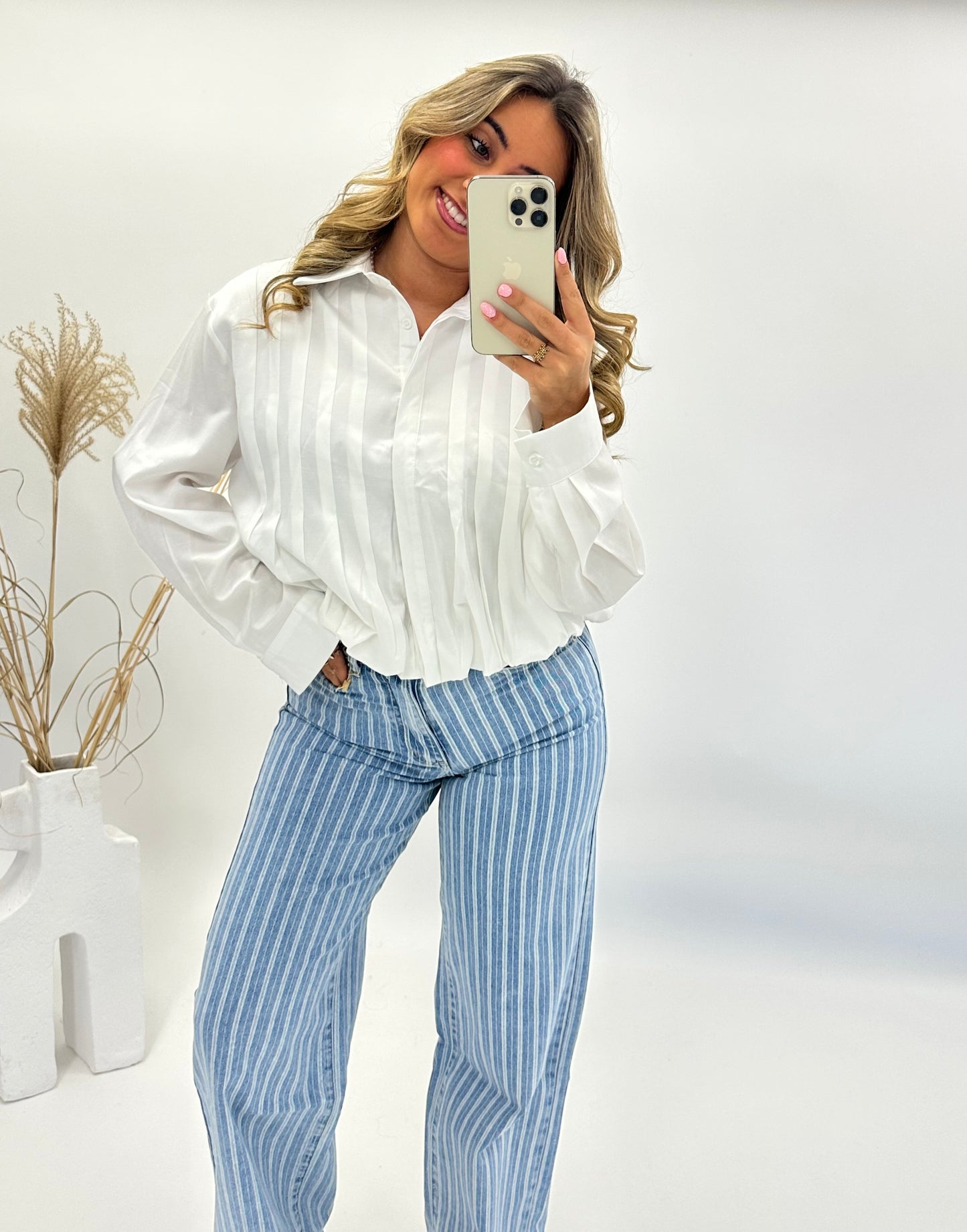 Kim ballon blouse wit