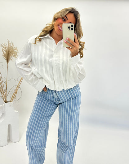 Kim ballon blouse wit