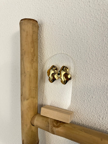 Oorbel wave goud