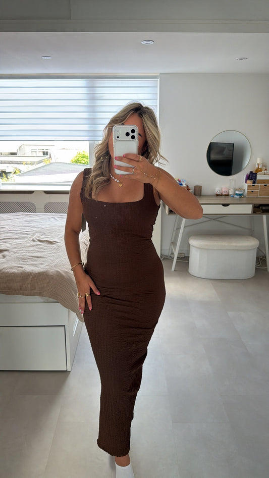 Tara dress - BROWN