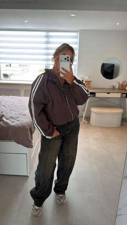 Cindy track jacket - BROWN