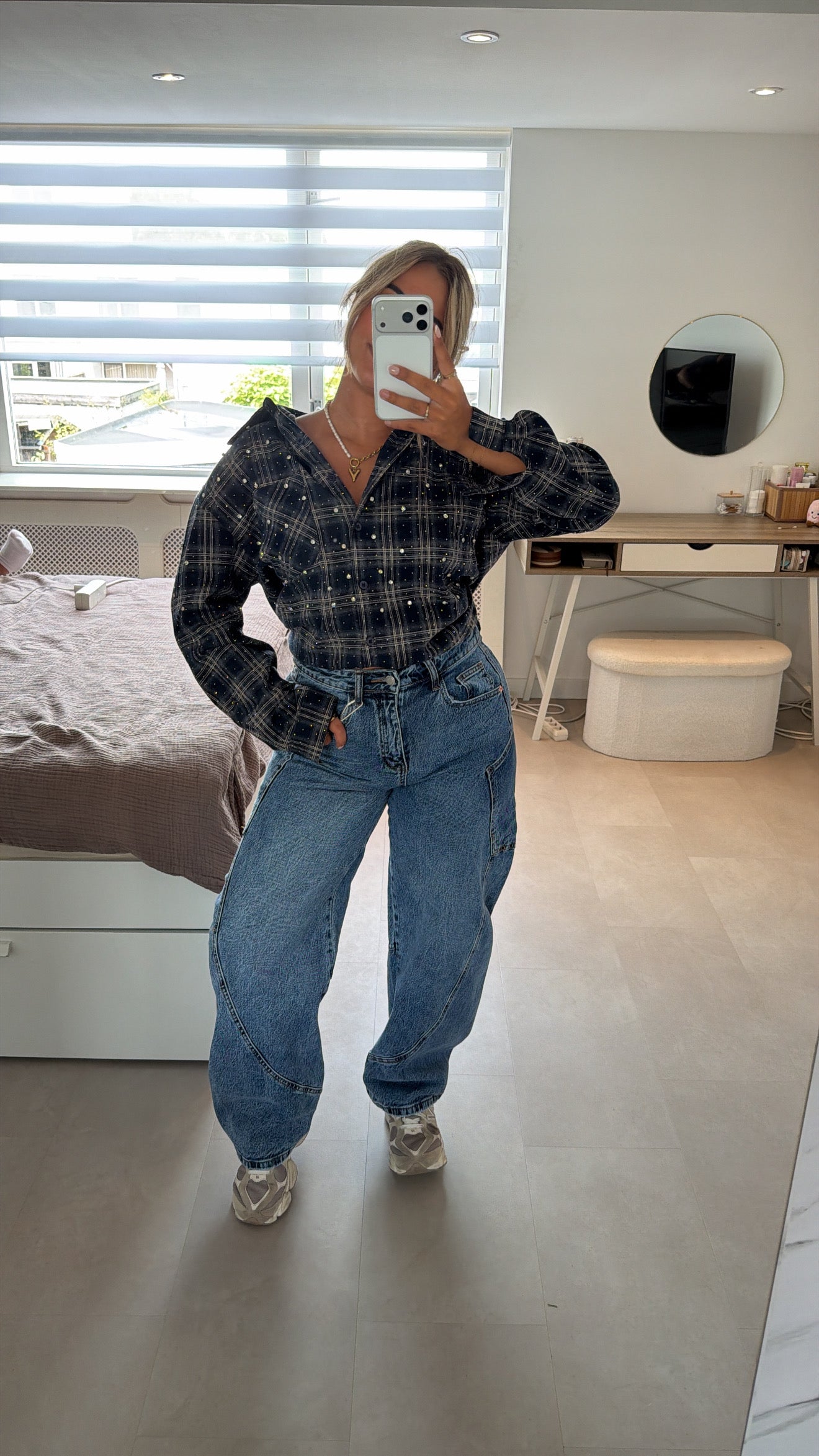 Mila Balloon Jeans - BLUE