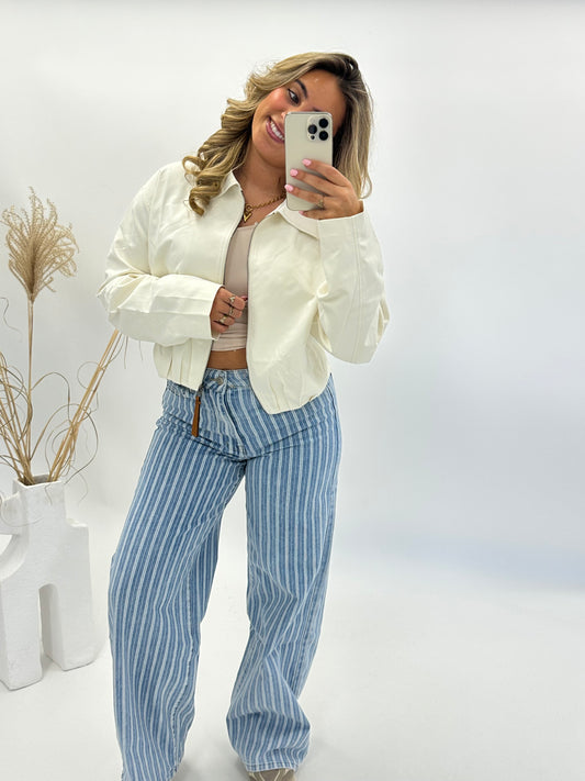 Dena bomber jasje beige/bruin