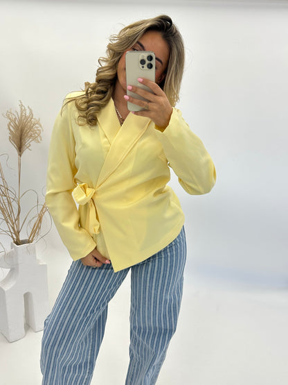 Nora blazer jasje overslag geel