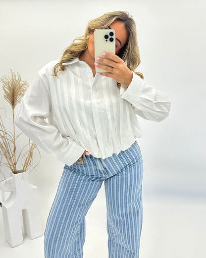 Kim ballon blouse wit