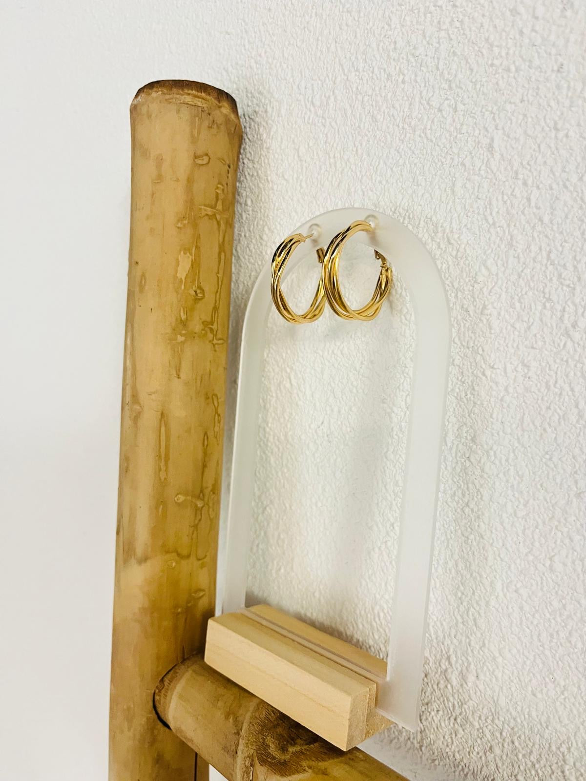 Oorbel ring goud
