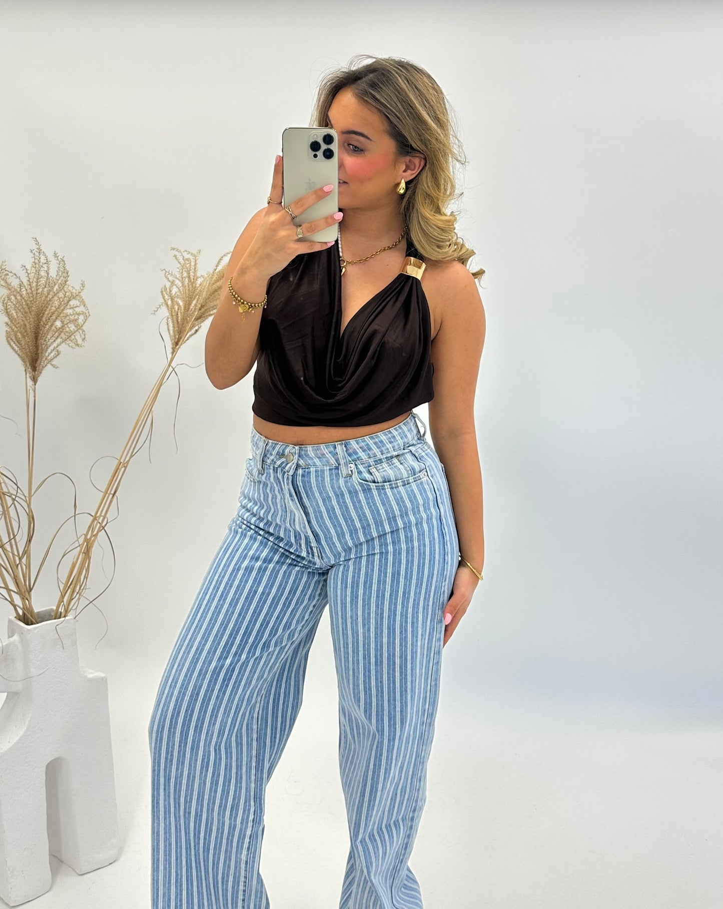 Sara halter top bruin