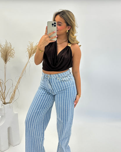 Sara halter top bruin