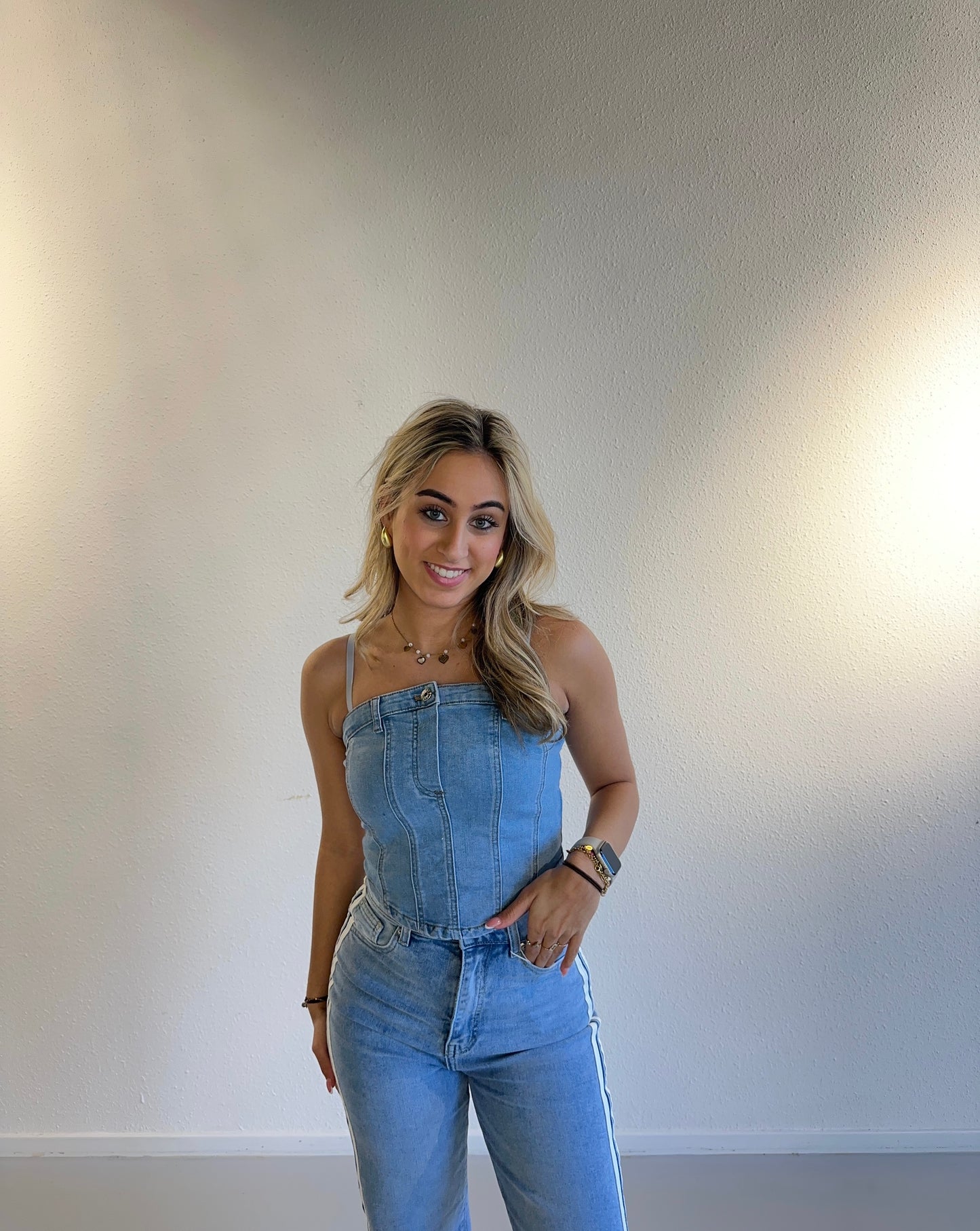 BANDEAU TOP FAYLIN -  DENIM