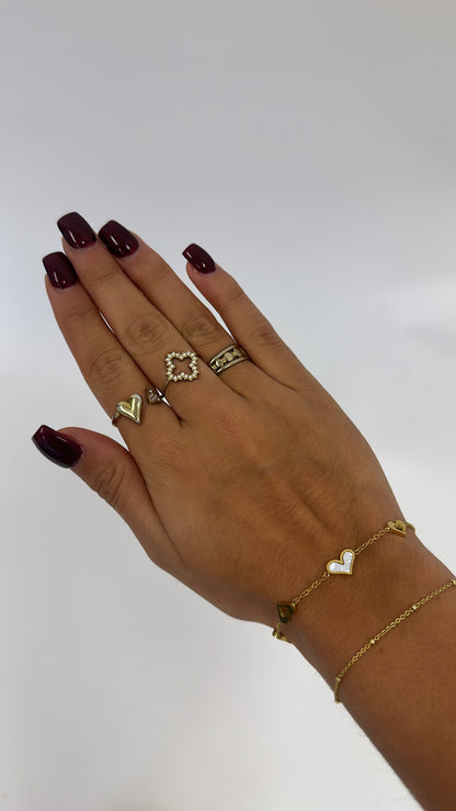 Armband hartjes goud 2