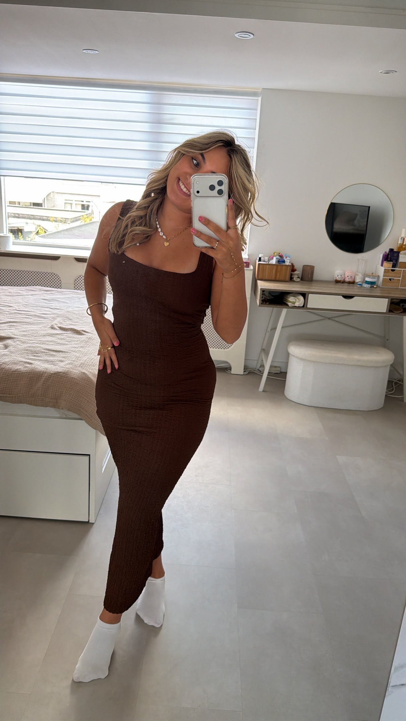 Tara dress - BROWN