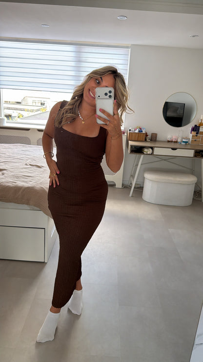 Tara dress - BROWN
