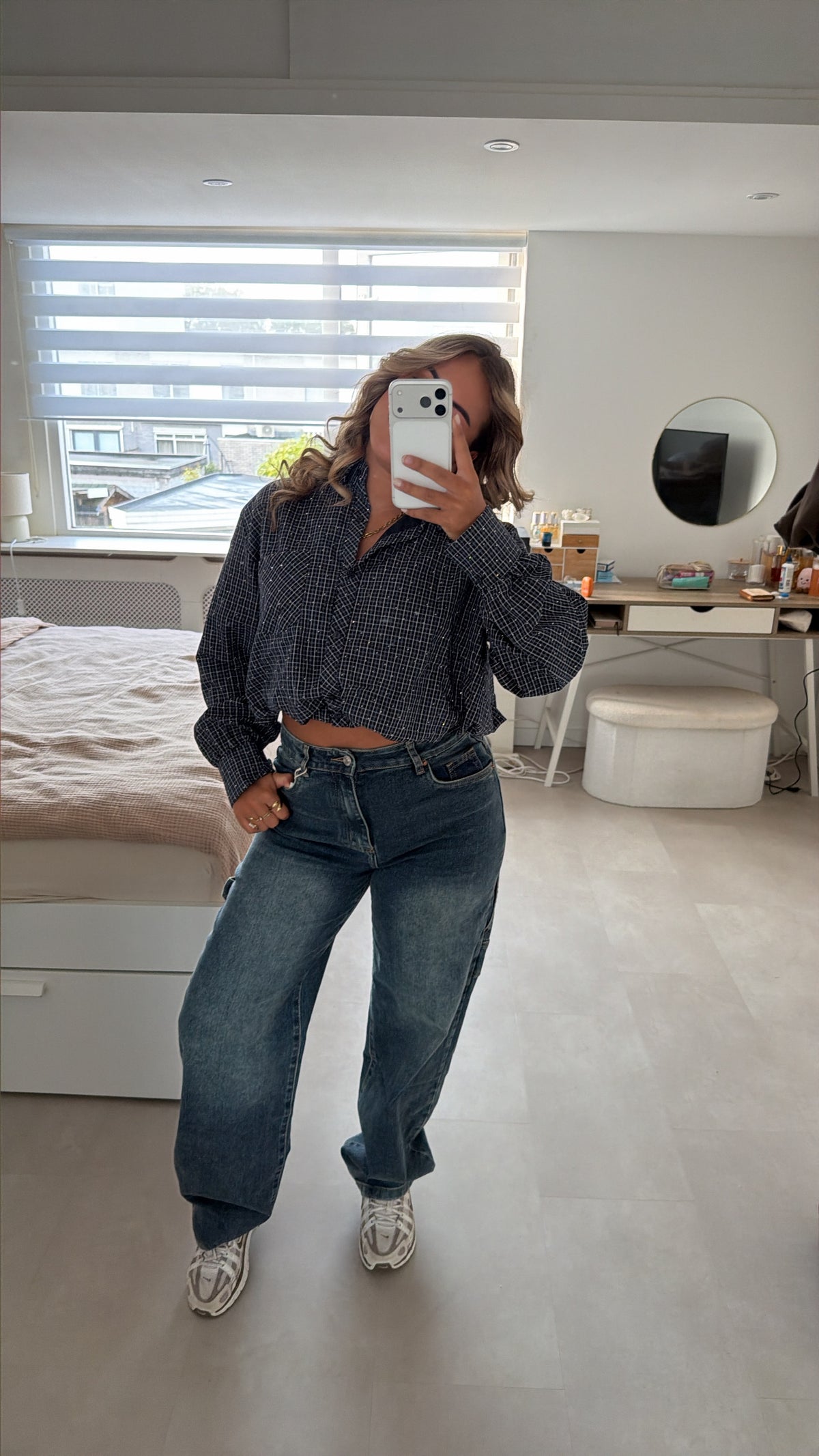 Lina barrel jeans - DARK BLUE