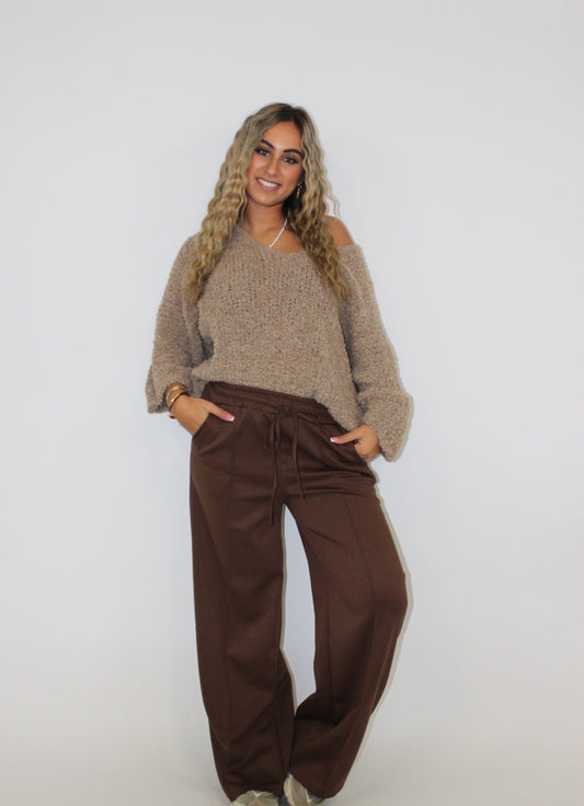 Fien jogger chocolade bruin