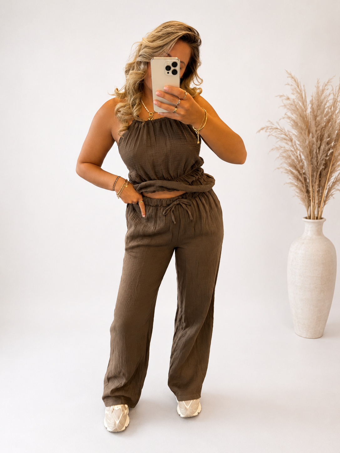 Juna hydrofiel co-ord set - Brown