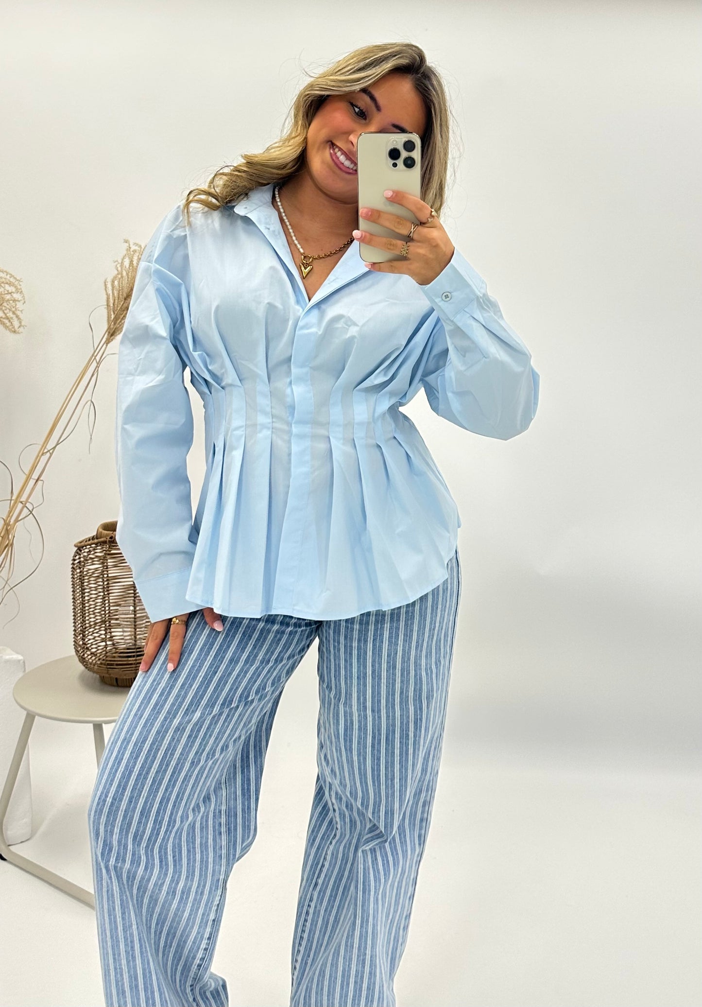 Sara blouse luchtblauw