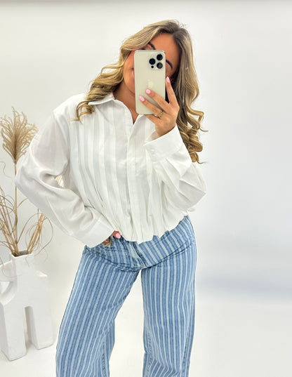 Kim ballon blouse wit