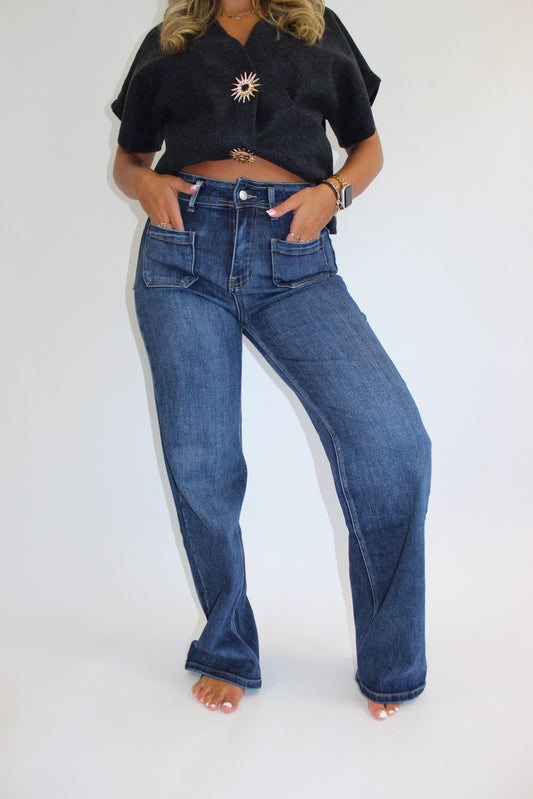 Evi jeans donker