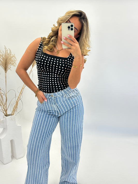 Jola studs body zwart