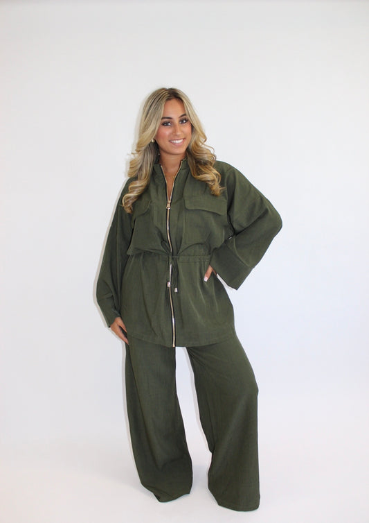 Samantha co ord set leger groen