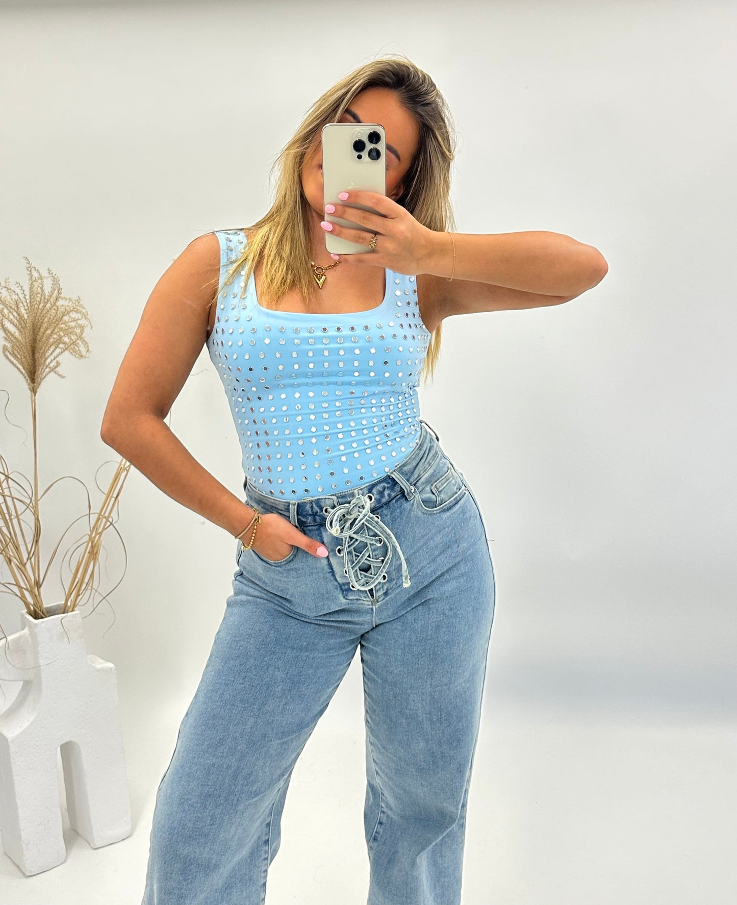 Jola studs body blauw