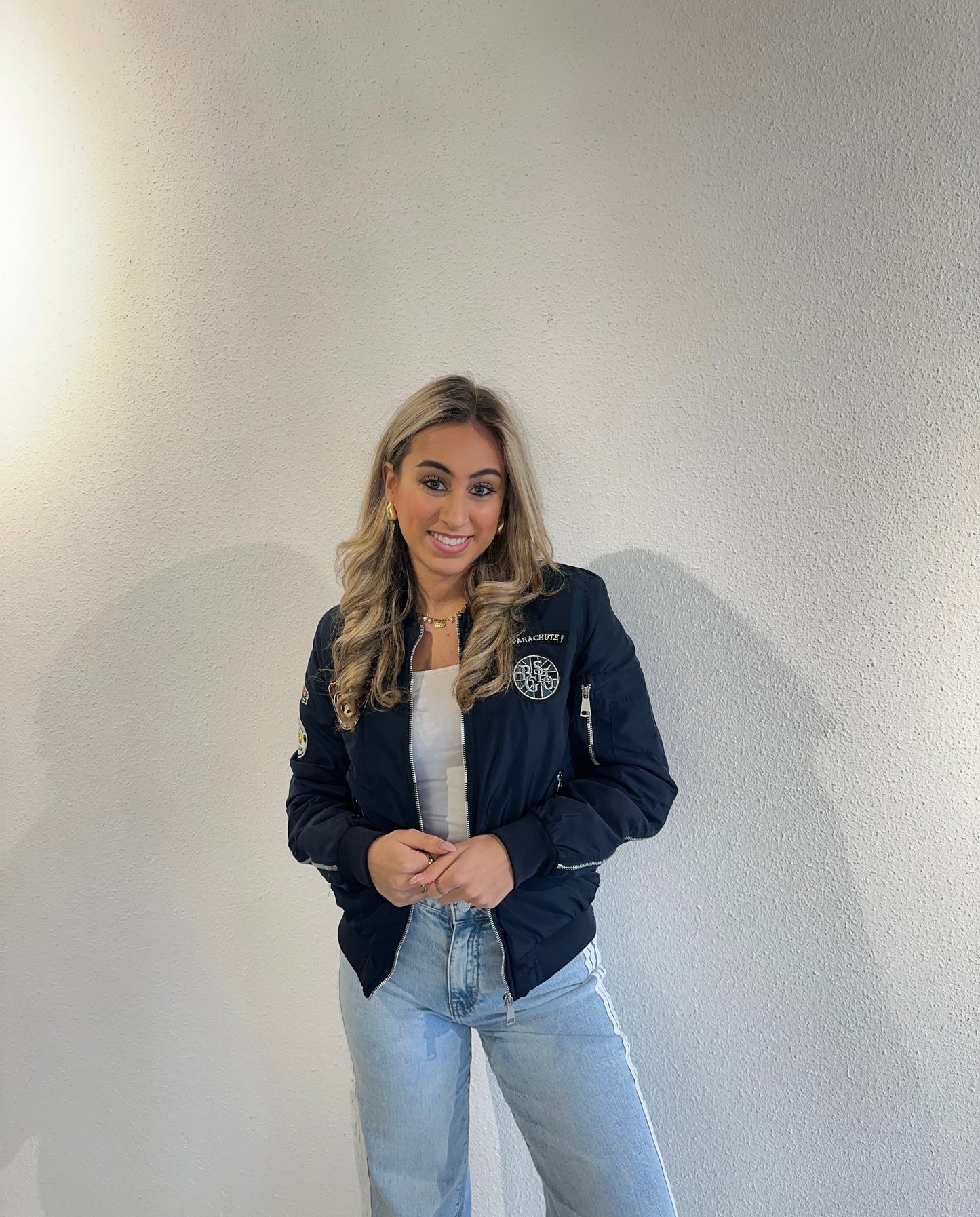 BOMBER JACK JESSIE - BLAUW
