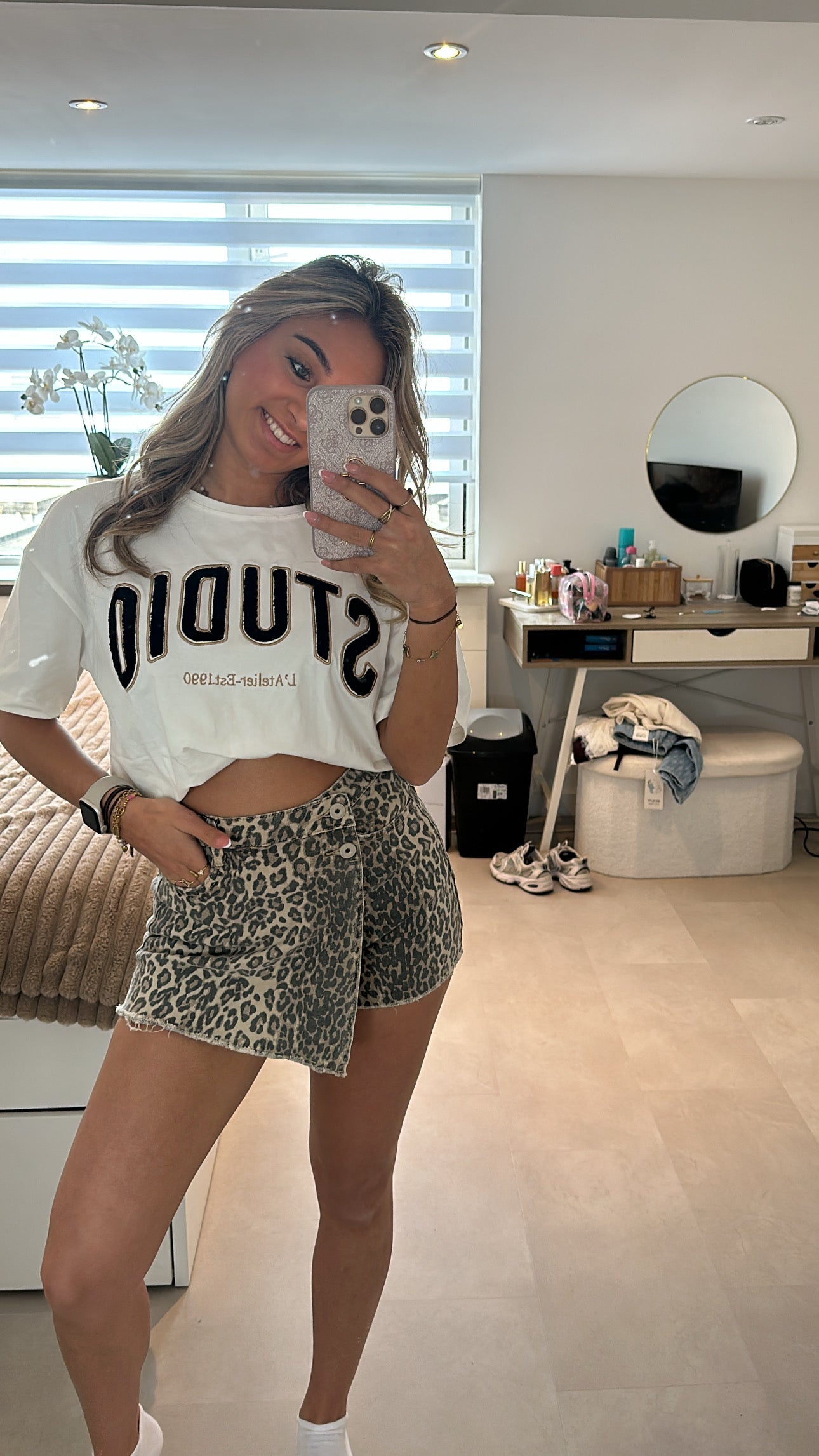 TSHIRT LUIPAARD BO - WIT