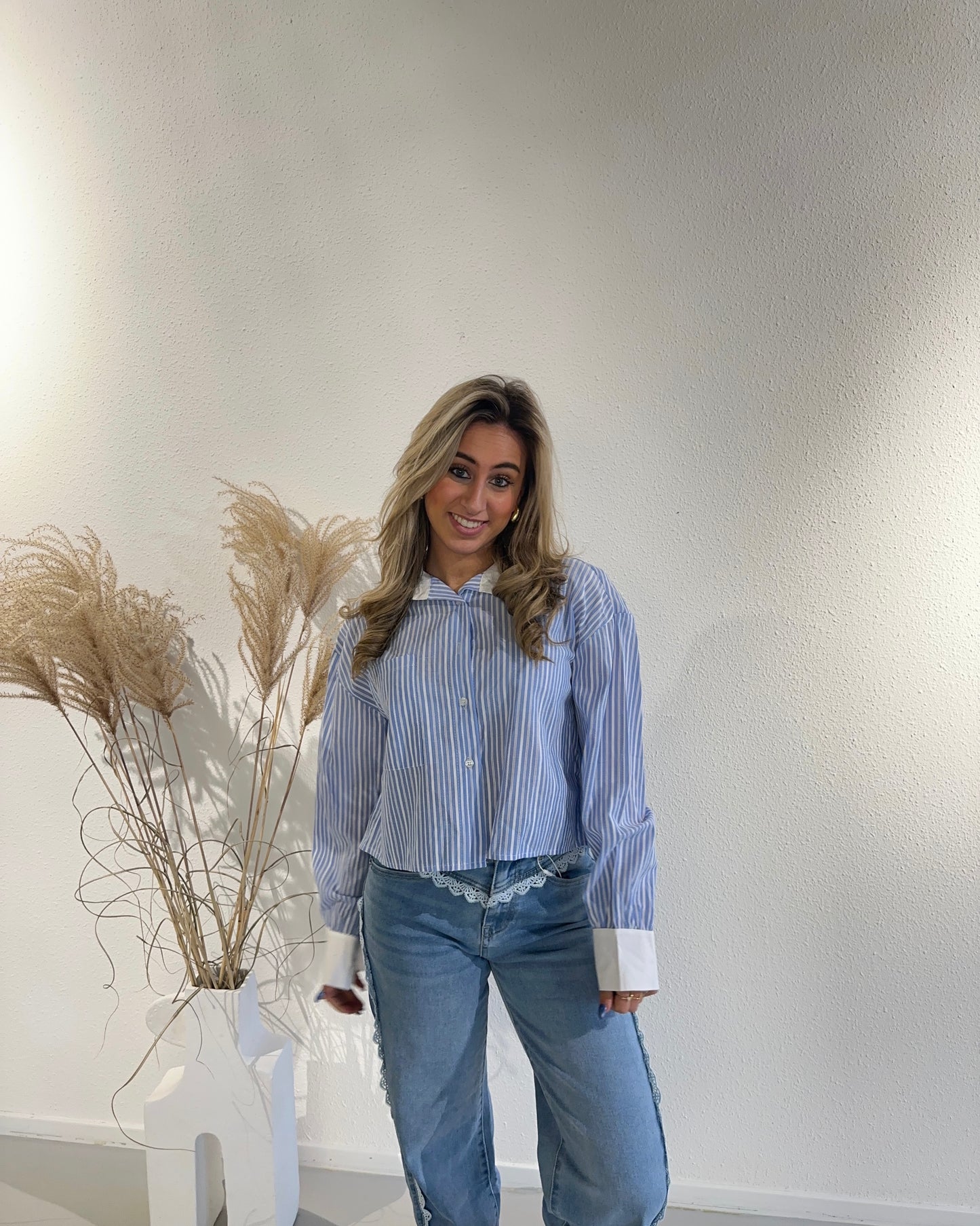 BLOUSE SANNE - BLAUW