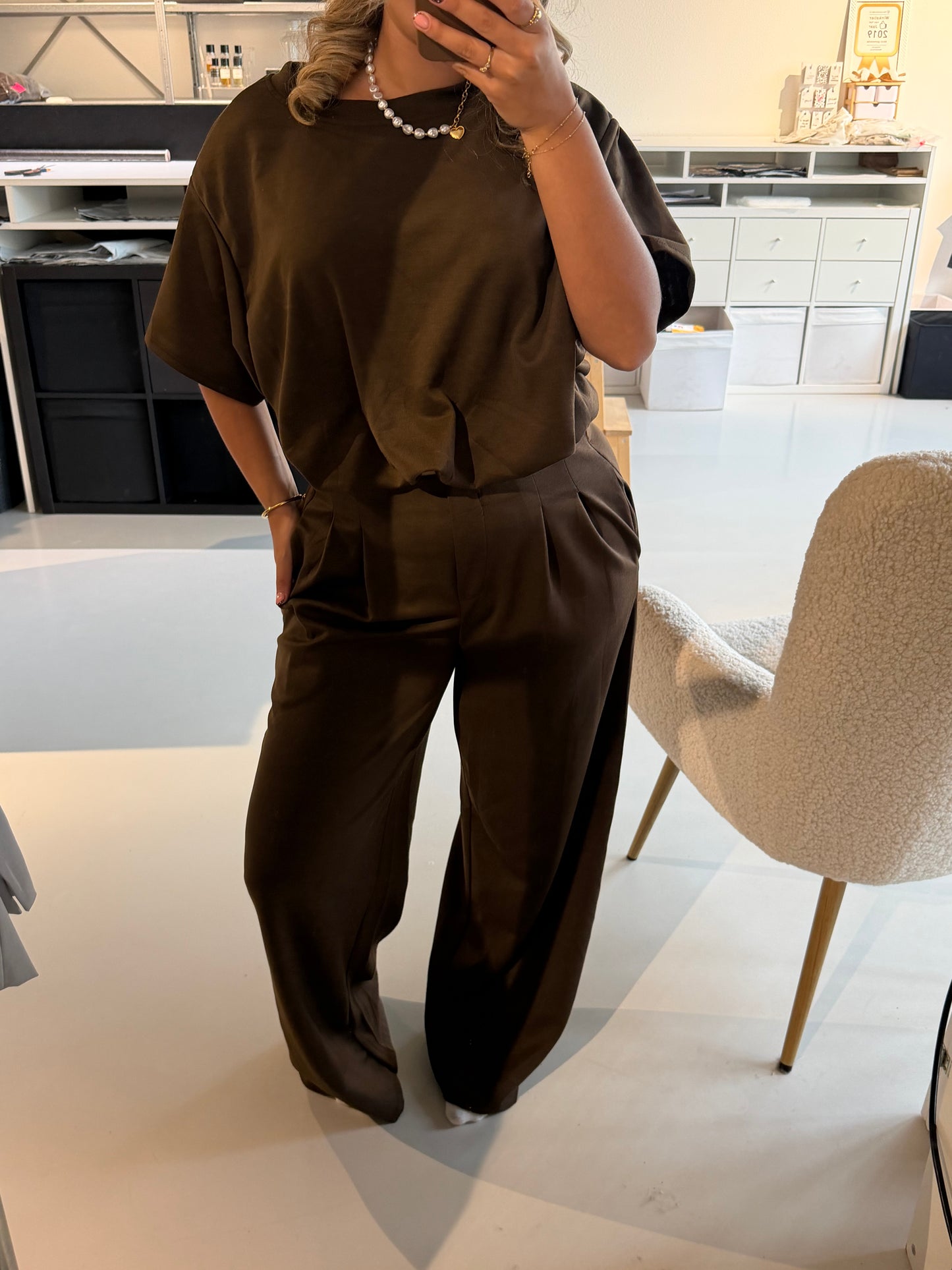 Tara Soft Lounge Set - BROWN
