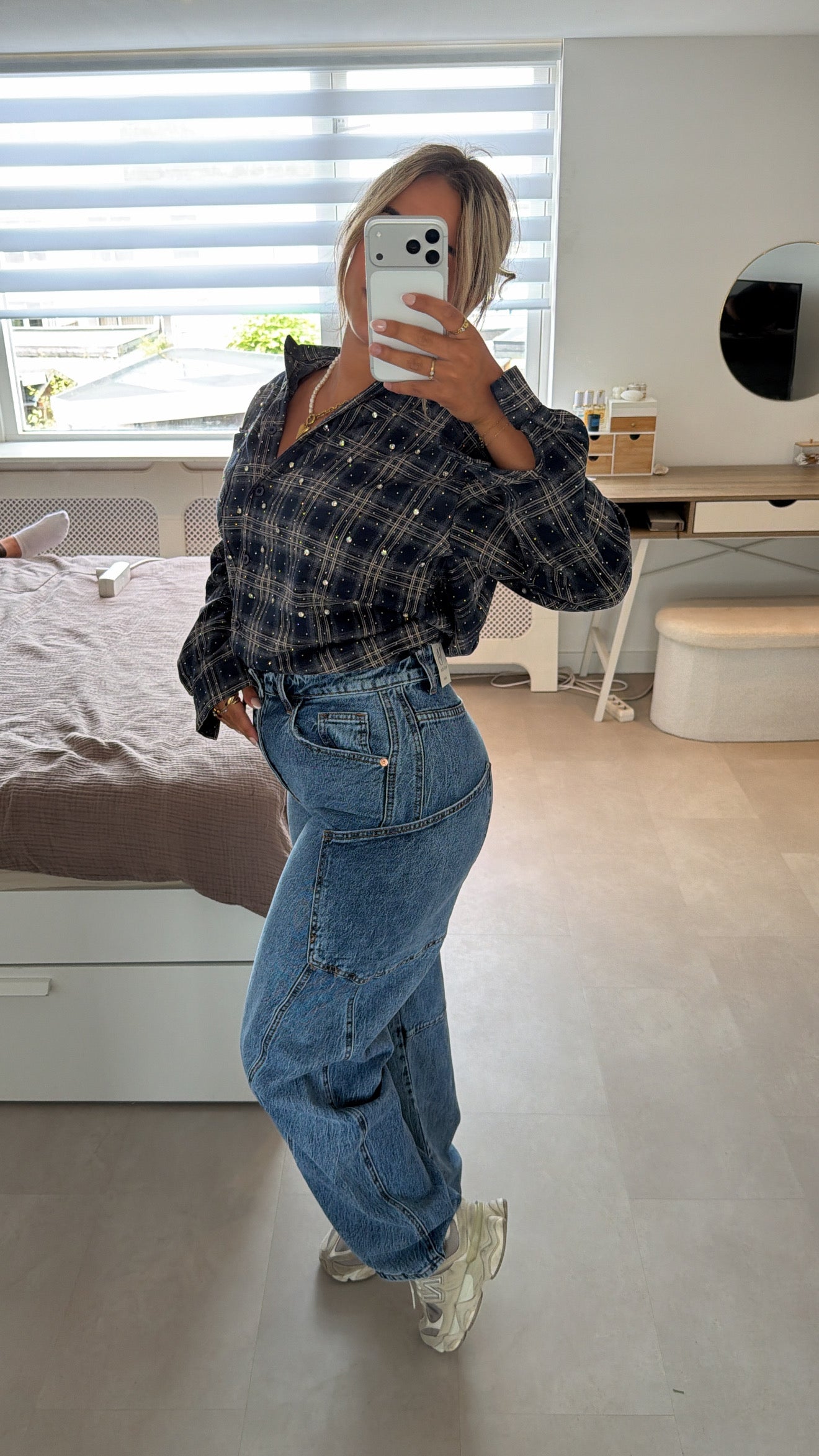 Mila Balloon Jeans - BLUE